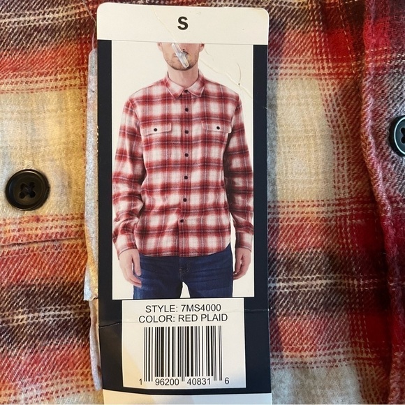 Lucky Brand Men's Button-Down Humboldt Woven Long Sleeve Flannel Shirt S - Picture 4 of 7